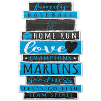 Wholesale-Miami Marlins Wood Sign 11" x 17" 1/4" thick