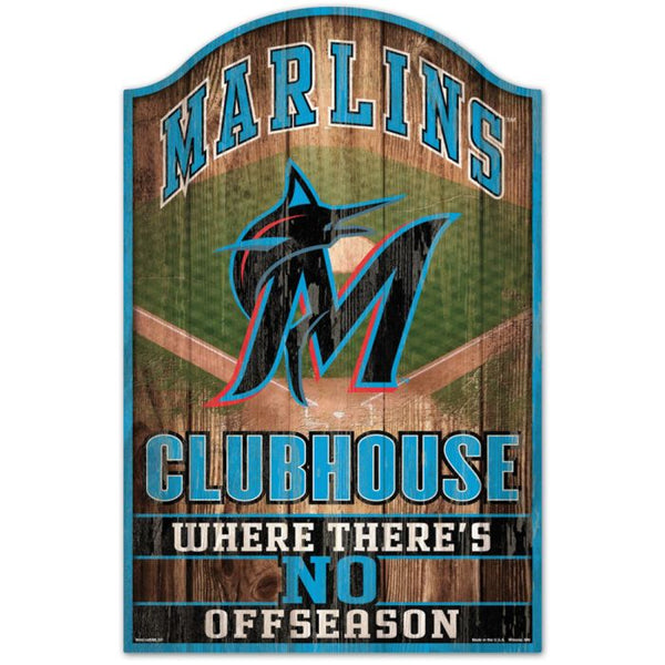 Wholesale-Miami Marlins Wood Sign 11" x 17" 1/4" thick