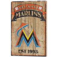 Wholesale-Miami Marlins Wood Signs - 1/2" thick 15" x 24"