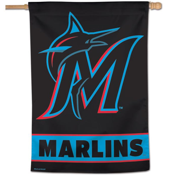 Wholesale-Miami Marlins Wordmark Vertical Flag 28" x 40"