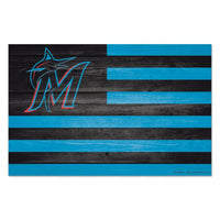 Wholesale-Miami Marlins americana Wood Sign 11" x 17" 1/4" thick