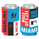 Wholesale-Miami Marlins color block Can Cooler 12 oz.