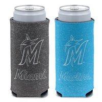 Wholesale-Miami Marlins colored heather 12 oz Slim Can Cooler