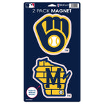 Wholesale-Milwaukee Brewers 2 Pack Magnets 5" x 9"