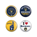 Wholesale-Milwaukee Brewers Button 4 Pack 1 1/4" Rnd