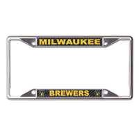 Wholesale-Milwaukee Brewers CARBON Lic Plt Frame S/S Printed