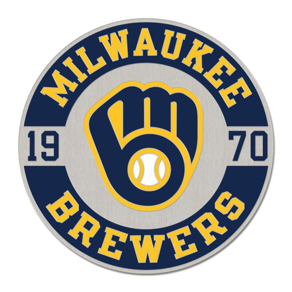 Wholesale-Milwaukee Brewers CIRCLE ESTABLISHED Collector Enamel Pin Jewelry Card