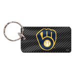 Wholesale-Milwaukee Brewers Carbon Keychain Rectangle