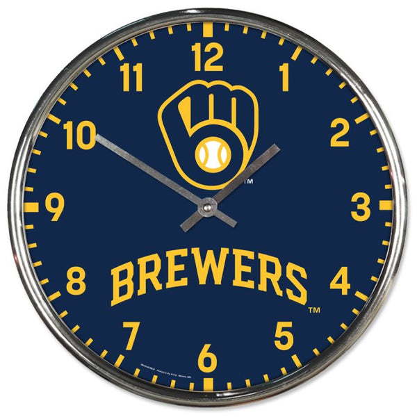 Wholesale-Milwaukee Brewers Chrome Clock