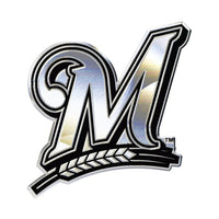 Wholesale-Milwaukee Brewers Chrome Free Form Auto Emblem