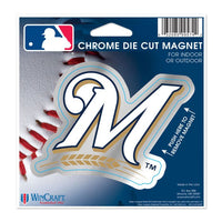 Wholesale-Milwaukee Brewers Chrome Magnet 5.25 X 5.125