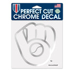 Wholesale-Milwaukee Brewers Chrome Perfect Cut Decal 6" x 6"