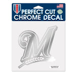 Wholesale-Milwaukee Brewers Chrome Perfect Cut Decal 6" x 6"