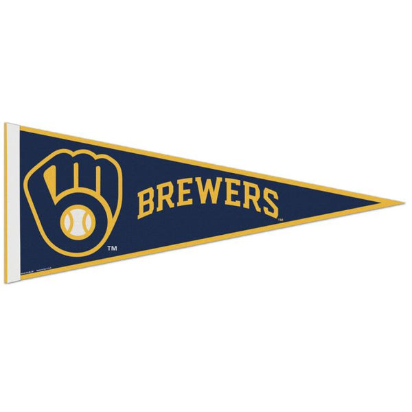 Wholesale-Milwaukee Brewers Classic Pennant, bulk 12" x 30"