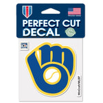 Wholesale-Milwaukee Brewers / Cooperstown Cooperstown Perfect Cut Color Decal 4" x 4"