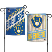 Wholesale-Milwaukee Brewers / Cooperstown Garden Flags 2 sided 12.5" x 18"