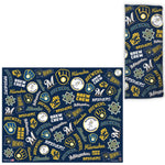 Wholesale-Milwaukee Brewers / Cooperstown Scatter Print Fan Wraps