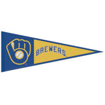 Wholesale-Milwaukee Brewers / Cooperstown Wool Pennant 13" x 32"