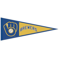 Wholesale-Milwaukee Brewers / Cooperstown Wool Pennant 13" x 32"