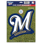 Wholesale-Milwaukee Brewers Die Cut Logo Magnet 6.25" x 9"