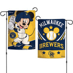 Wholesale-Milwaukee Brewers / Disney Mickey Mouse Garden Flags 2 sided 12.5" x 18"