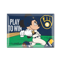 Wholesale-Milwaukee Brewers / Disney Mickey Mouse Metal Magnet 2.5" x 3.5"