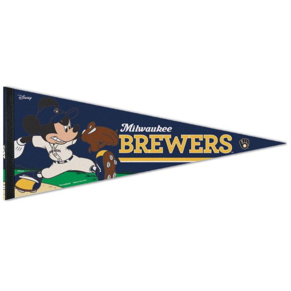 Wholesale-Milwaukee Brewers / Disney Mickey Mouse Premium Pennant 12" x 30"