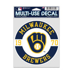 Wholesale-Milwaukee Brewers Fan Decals 3.75" x 5"