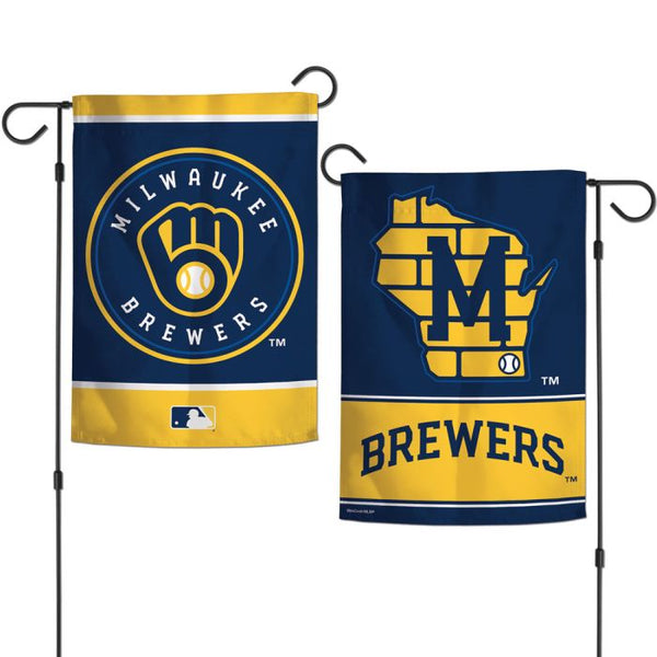 Wholesale-Milwaukee Brewers Garden Flags 2 sided 12.5" x 18"