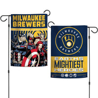 Wholesale-Milwaukee Brewers / Marvel (c) 2021 MARVEL Garden Flags 2 sided 12.5" x 18"