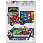 Wholesale-Milwaukee Brewers / Marvel (c) 2021 MARVEL Multi Use 3 Fan Pack