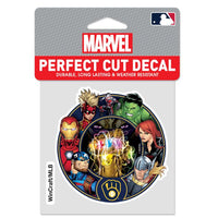 Wholesale-Milwaukee Brewers / Marvel (c) 2021 MARVEL Perfect Cut Color Decal 4" x 4"