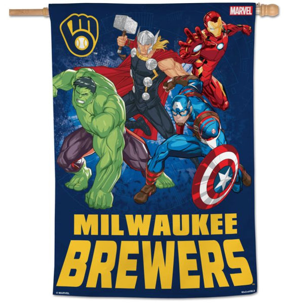 Wholesale-Milwaukee Brewers / Marvel (c) 2021 MARVEL Vertical Flag 28" x 40"