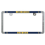 Wholesale-Milwaukee Brewers Metal Lic. Plate Frame Slim