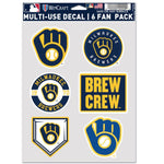 Wholesale-Milwaukee Brewers Multi Use 6 Fan Pack