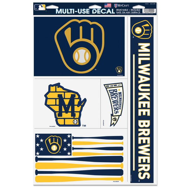 Wholesale-Milwaukee Brewers Multi Use Decal 11" x 17"