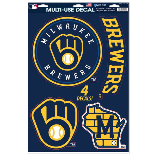 Wholesale-Milwaukee Brewers Multi-Use Decal 11" x 17"