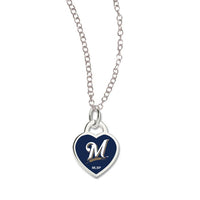 Wholesale-Milwaukee Brewers Necklace w/3D Heart