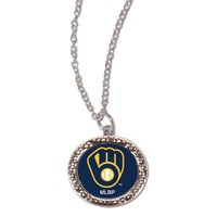 Wholesale-Milwaukee Brewers Necklace w/Charm Jewelry Card