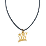 Wholesale-Milwaukee Brewers Necklace w/Leather