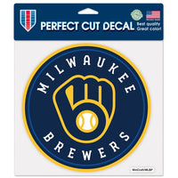 Wholesale-Milwaukee Brewers Perfect Cut Color Decal 8" x 8"