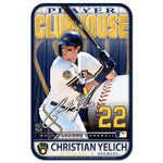 Wholesale-Milwaukee Brewers Plastic Sign 11" x 17" Christian Yelich