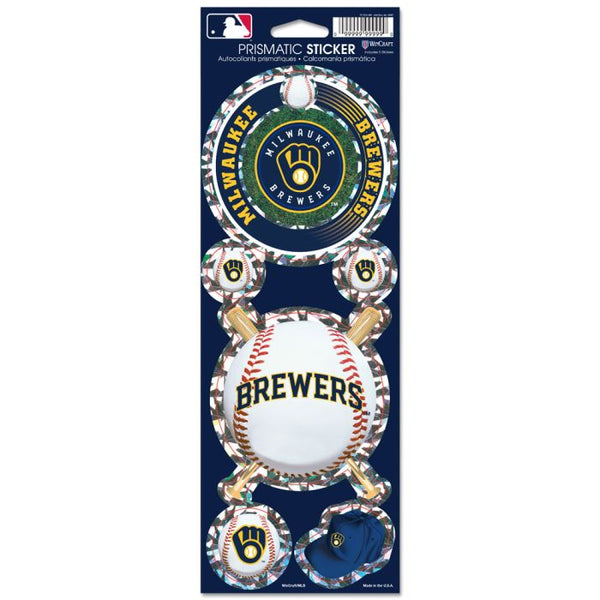 Wholesale-Milwaukee Brewers Prismatic Decal 4" x 11"