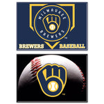 Wholesale-Milwaukee Brewers Rectangle Magnet, 2pack 2" x 3"