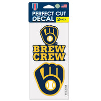 Wholesale-Milwaukee Brewers SLOGAN Perfect Cut Decal Set of two 4"x4"