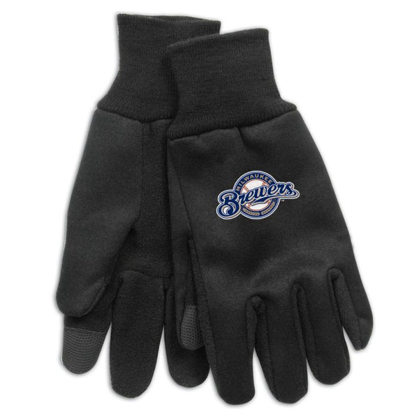 Wholesale-Milwaukee Brewers Secondary Logo Technology Gloves 9 oz.