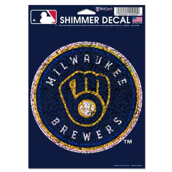 Wholesale-Milwaukee Brewers Shimmer Decals 5" x 7"