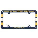 Wholesale-Milwaukee Brewers Slogan Lic Plate Frame Full Color