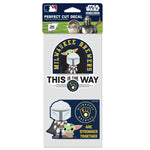 Wholesale-Milwaukee Brewers / Star Wars MANDALORIAN Perfect Cut Decal Set of two 4"x4"