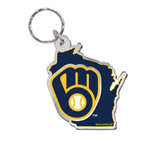 Wholesale-Milwaukee Brewers State Keychain Freeform